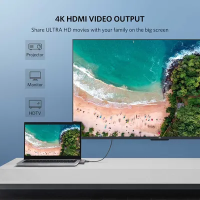 Bộ chuyển Dual USB Type C to HDMI+USB 3.0+LAN 1Gbps + Dual Type C Ugreen 50984