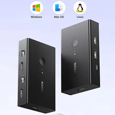 Bộ gộp HDMI 2 ra 1 có KVM hỗ trợ 4k@60Hz Ugreen 15166