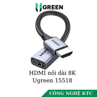Cáp HDMI 2.1 nối dài 15cm chuẩn 8K Ugreen 15518