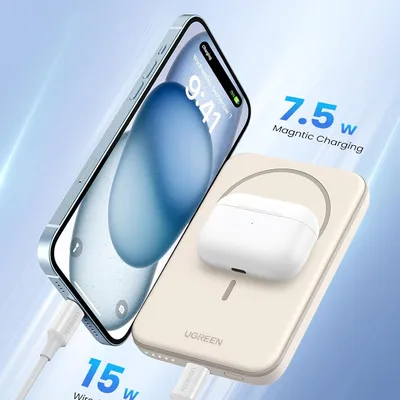 Pin sạc dự phòng 5000mAh Magnetic Wireless Power Bank Ugreen 25207  PB560