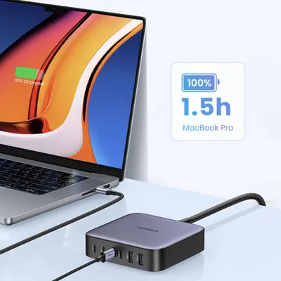 Củ sạc nhanh Nexode 200W GaN II  USB Type-C x4 / USB Type-A x2 Ugreen 40914