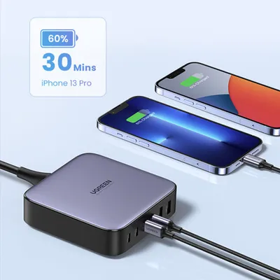 Củ sạc nhanh Nexode 200W GaN II  USB Type-C x4 / USB Type-A x2 Ugreen 40914