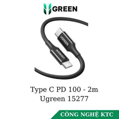  Cáp sạc nhanh Type C PD 100W  Silicone Fast Charging Ugreen 15277