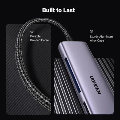 Đầu đọc thẻ USB - C  hỗ trợ SD/TF/CF 3.0/MS Ugreen 15307 CM627