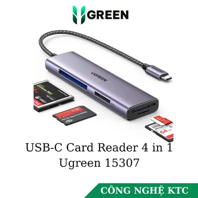 Đầu đọc thẻ USB - C  hỗ trợ SD/TF/CF 3.0/MS Ugreen 15307 CM627