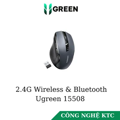 Chuột không dây bluetooth + wireless 2.4ghz Ugreen 15508 MU006
