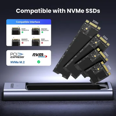 Box ổ cứng SSD M.2 M-KEY/M+B Key NVME - PCIE 3.0 USB C 3.1 GEN2 Ugreen 15511