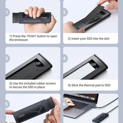 Thiết bị đựng ổ cứng cỡ M.2 NVMe cổng usb Ugreen 15512 CM578