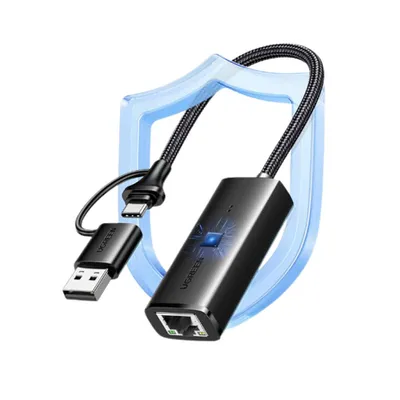 Cáp chuyển USB Type-C kèm USB-A sang cổng mạng Gigabit  Ugreen 15638 CM650