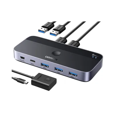 Bộ chia Hub USB 3.0 2 vào 4 ra màu đen Ugreen 15705