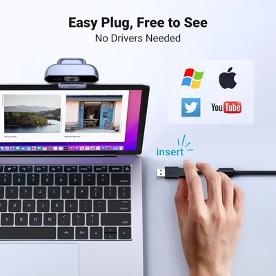 Webcam cắm dây USB dùng cho máy tính Full HD 1080@ 30Hz Ugreen 15728