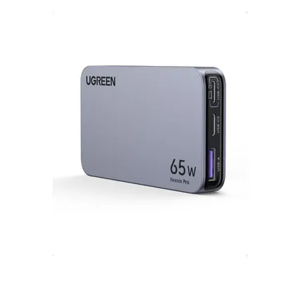 Sạc điện thoại 2 cổng USB-C và 1 USB Nexode Pro hỗ trợ GaN 65W màu ghi xám Ugreen 15817 X753