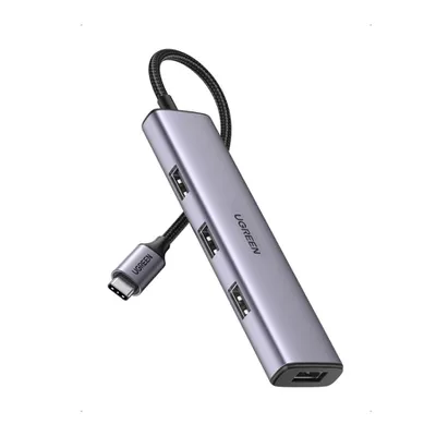 Bộ chia Hub USB-C ra 4 cổng USB 3.0 màu đen Ugreen 20841 CM473