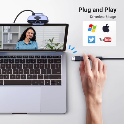 Webcam FullHD dùng cho máy vi tính cắm cổng USB Ugreen 25442 CM717