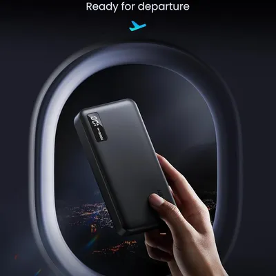 Pin sạc dự phòng dùng cho điện thoại 20000mAh Li-ion màu đen 3 cổng đầu ra Ugreen 25683