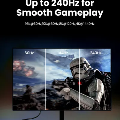 Cáp Displayport 2.1 hỗ trợ 16K  dài 3M Ugreen 25862 DP118