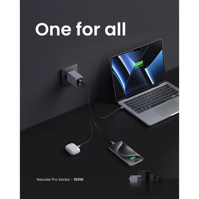 Củ sạc Nexode GaN Pro 100W 2 cổng USB-C và 1 USB Nexode Ugreen 25873