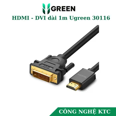 Cáp chuyển HDMI to DVI dài 1m Ugreen 30116