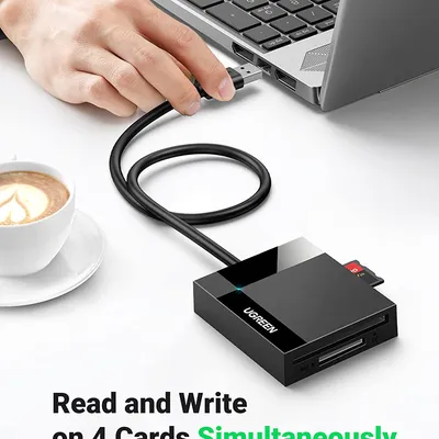 Đầu đọc thẻ USB 3.0 đa năng CF SD TF MS dài 0.5M Ugreen (30333)