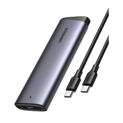 Thiết bị đựng ổ cứng cỡ M.2 dùng để kết nối ổ cứng Sata NVME với máy tính qua cổng usb-C Ugreen 35267 CM767