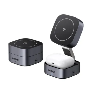 Sạc cho điện thoại tai nghe đồng hồ  Qi 15W  USB-C PD Ugreen 35316 W702