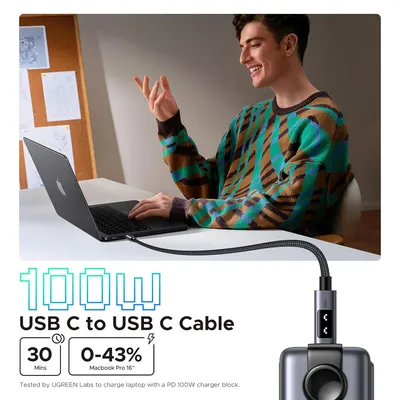 Cáp sạc Type C Uno 100W dài 2m Ugreen 35512 L509
