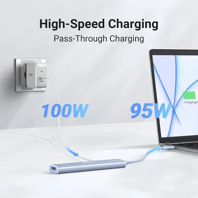 Bộ chuyển đổi USB-C sang 3*USB 3.0+HDMI+USB-C hỗ trợ 4K Ugreen 35581