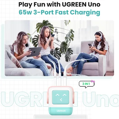 Củ sạc nhanh Robot GaN Nexode RG 65W Ugreen 35314 CD361