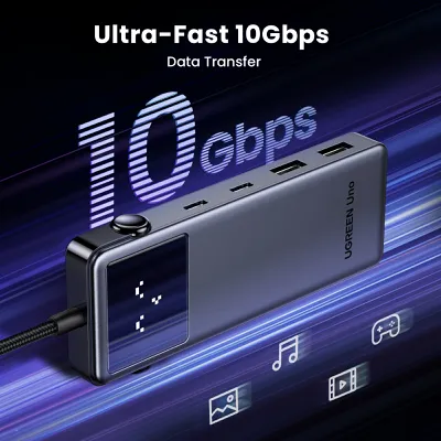 Bộ chuyển đổi USB-C sang USB-C PD+2*USB 3.2+2*USB-C 3.2+HDMI Groovy Robot Uno Ugreen 35998 CD361