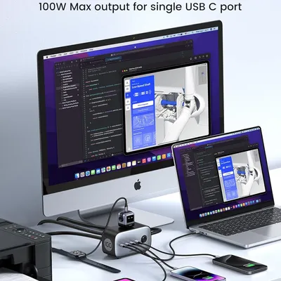 Sạc điện thoại laptop DigiNest Pro 3 cổng USB-C và 1 cổng USB 100W Ugreen 40896
