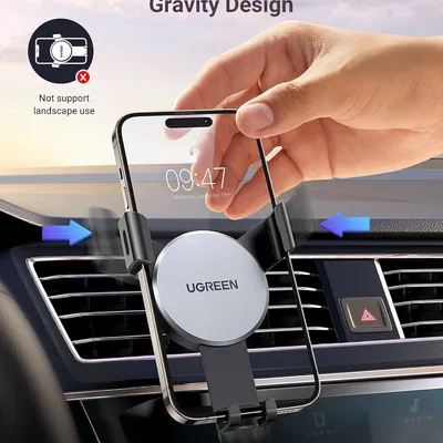 Giá đỡ điện thoại gắn trên ô tô màu đen Ugreen 40907