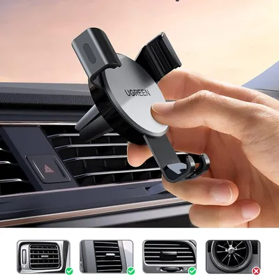 Giá đỡ điện thoại gắn trên ô tô màu đen Ugreen 40907