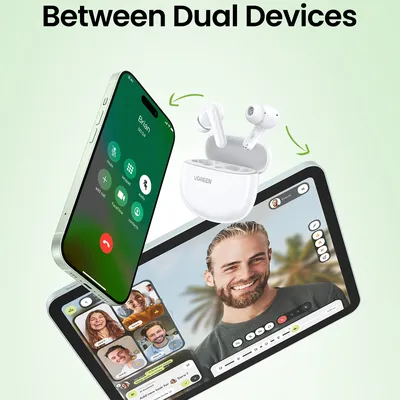 Tai nghe Bluetooth 5.4 Ugreen HiTune P3  màu trắng Ugreen 45110 WS207