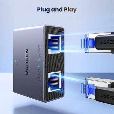 Bộ chia mạng gigabit 2 cổng LAN 1Gbps Ugreen 45311 NW301