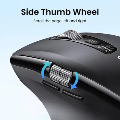 Chuột không dây 2.4Ghz+Bluetooth dùng cho máy tính + laptop + chất liệu nhựa ABS Ugreen 45792