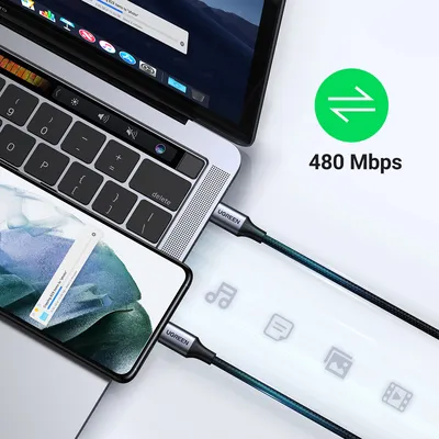 Cáp sạc USB C dài 2M PD 60W màu xám Ugreen 50152 US261