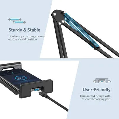 Universal Holder with Folding Long Arm (Black) Ugreen 50394
