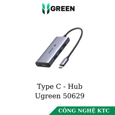 Bộ chuyển Type C to HDMI chuẩn 2.1 8K + 3 x USB 3.0 Ugreen 50629