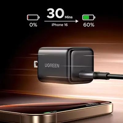Sạc USB-C 1 cổng PD 30W công nghệ GaN Ugreen 55530 X513
