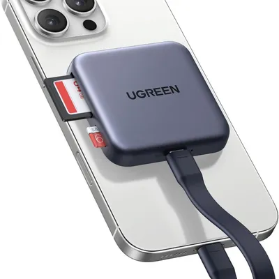 Đầu đọc thẻ TF + SD chân cắm USB-C có cổng sạc USB-C Ugreen 65095 CM898