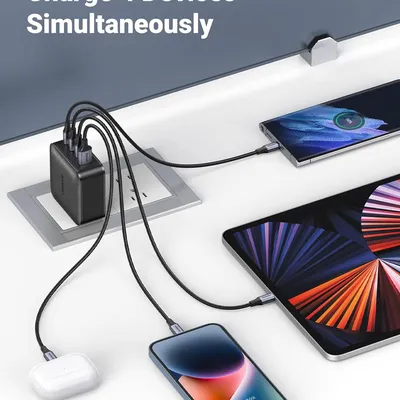 Củ sạc nhanh 65W GaN 3 USB-C và 1 USB Type-A PD3.0 Ugreen 70773
