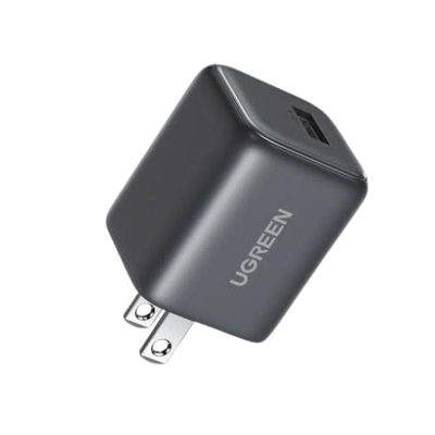 Sạc USB  cổng PD 18W công nghệ GaN sạc dùng dây màu đen Ugreen 75953 X518