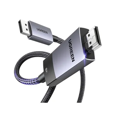 Cáp chuyển DisplayPort 1.4 to HDMI 2.1 Cable 8K@60Hz 4K@120Hz Active Ugreen 80397 DP115