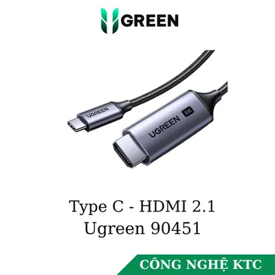 Cáp chuyển USB C to HDMI dài 1.5m hỗ trợ 8K@60Hz Ugreen 90451