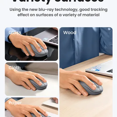 Chuột không dây 2.4G Moonlight gray Ugreen 90669 MU105