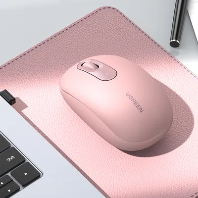 Chuột không dây 2.4G màu hồng Ugreen 90686 MU105