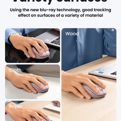 Chuột không dây 2.4G màu hồng Ugreen 90686 MU105