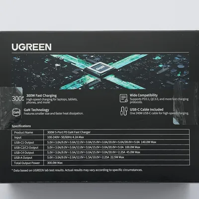 Củ sac Nexcode GaN 300W Desktop Charger EU 4C1A Ugreen 90903B