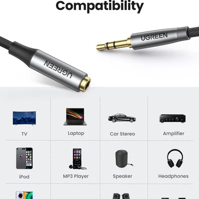 Cáp Audio 3.5mm nối dài 1m Ugreen 50238