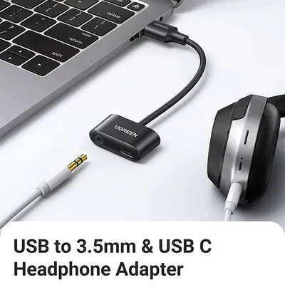 Cáp chuyển USB sang 3.5mm và USB C Ugreen 80897
